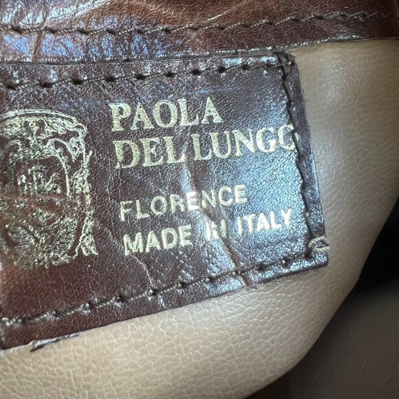 Paola Del Lungo Purse Handwoven Raffia Leather Top and Strap - Picture 8 of 12